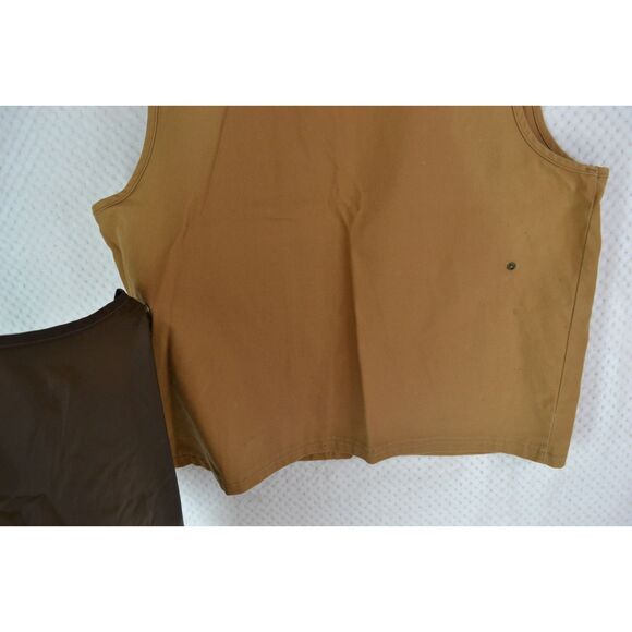 Walls Men's XL Brown Canvas Full Front Zip Duck Hunting Vest VTG**READ** - Picture 8 of 16
